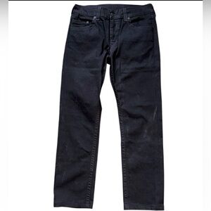 True Religion Men's Gino Low Rise Slim Fit Straight Jean Black 38/29 Horseshoe